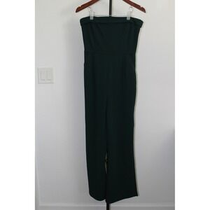 Prinbara Womens Strapless Wide Leg Jumpsuit Hunter Green Formal Size S